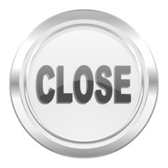 close metallic icon