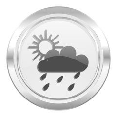rain metallic icon waether forecast sign