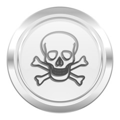 skull metallic icon death sign