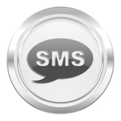 sms metallic icon message sign