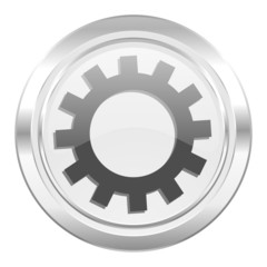 gears metallic icon options sign