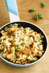 Rice with mushrooms and herbs