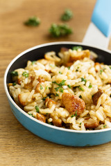 Rice with mushrooms and herbs