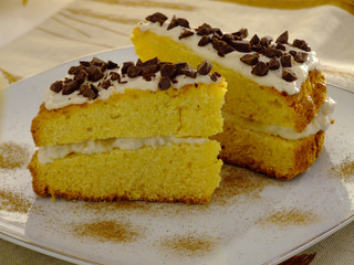 torta di crema e cioccolato