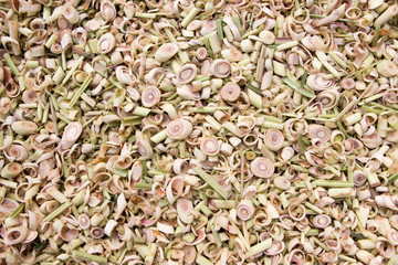 Fresh lemongrass slices for healthy eating concept