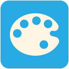 Paint brush with palette icon