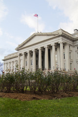 Fototapeta na wymiar The Treasury Department in Washington DC