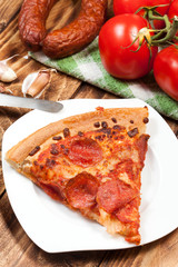 One slice of pizza.