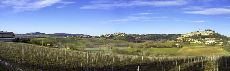 Fototapeta na wymiar Monferrato winter panorama. Color image