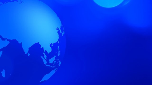 Globe earth animation blue flashing background