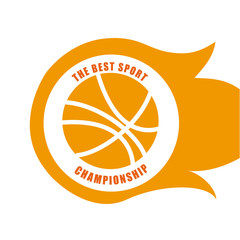 Basketball design  over white background vector illustration