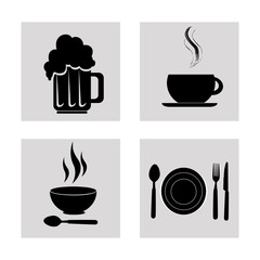 Food design over white background vector illustration