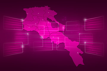 Armenia Map World map News Communication pink