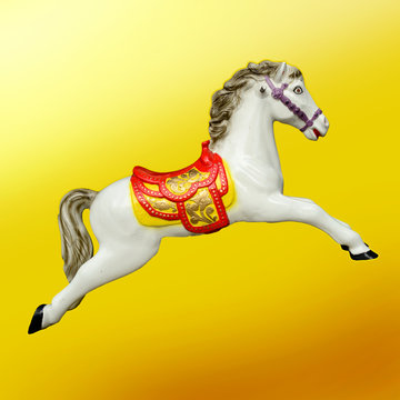 Carrousel-Pferd, qu.