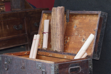 old coffer container