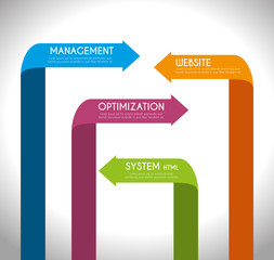 CMS design over white background vector illustration