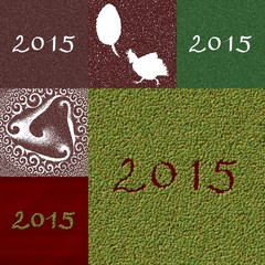 Coffee beans backgrounds with inscription 2015