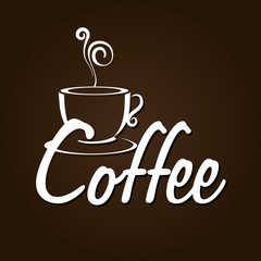 Coffee design over brown background vector illustration