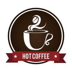 Coffee design over white background vector illustration