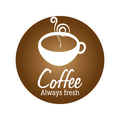 Coffee design over white background vector illustration