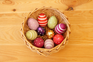 Eggs in Easter Basket