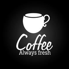 Coffee design over black background vector illustration