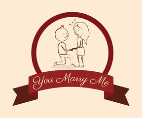 Wedding design over pink background vector illustration
