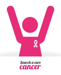 Fototapeta premium Cancer design over white background vector illustration