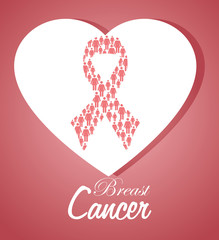 Cancer design over pink background vector illustration