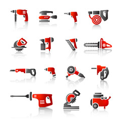 Power tools icons set