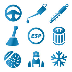 Car service - set icons