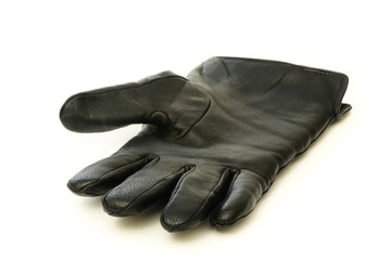 Leather glove on a white background
