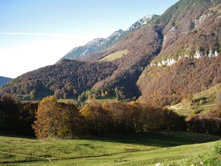 Obraz premium i colori caldi e freddi della montagna