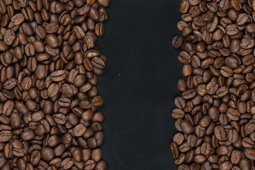 Fresh roasted coffee beans background