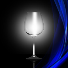 Empty wine glass