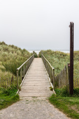 Wooden access pathway to the beach