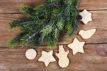 Gingerbread cookies with Christmas decoration