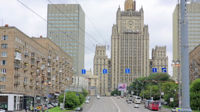 Daily life and traffic in Moscow