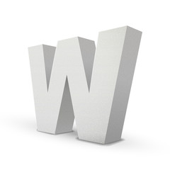 white letter W