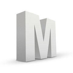 white letter M