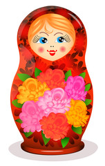 Painted Russian toy Matrioshka