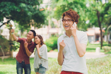 Talking on the phone