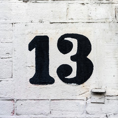 Number 13 - obrazy, fototapety, plakaty