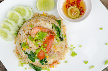 Fried rice with pork and shrimp