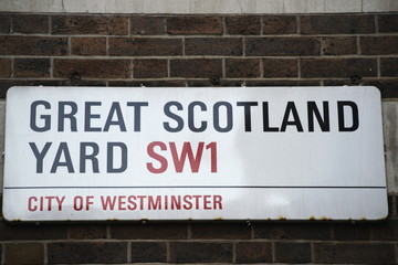 Great Scotland Yard street sign
