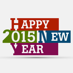 celebration for Happy New Year 2015 creative colorful design vec