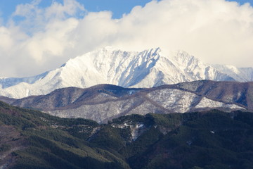 冬の仙丈ケ岳