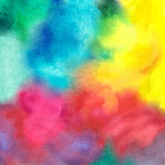Crédence de cuisine en verre imprimé Mélange de couleurs colorful watercolor stain with aquarelle paint blotch