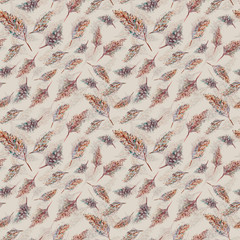 Vintage feather pattern