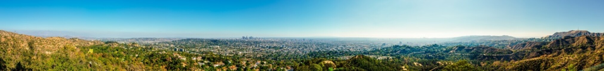 Fototapeta na wymiar Panorama Los Angeles - Hollywood Hills